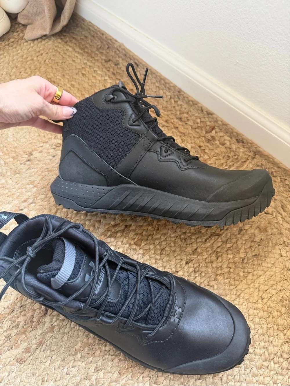 UNDER ARMOUR Micro G Valsetz Tactical Black Lace Up Mid Boots